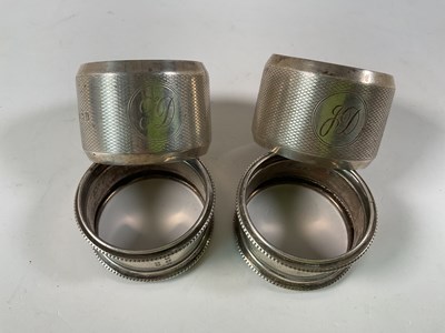 Lot 546 - ROLASON BROS; two pairs of George V hallmarked...