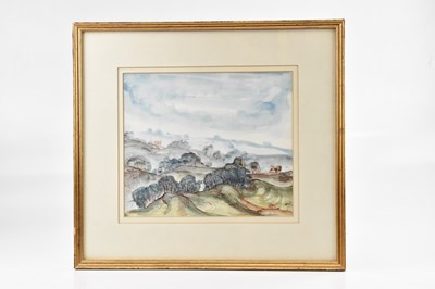 Lot 1506 - ALLEN FREAR; watercolour, 'Landscape near...