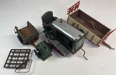 Lot 133 - A scratch built 1950s model farm equipment,...
