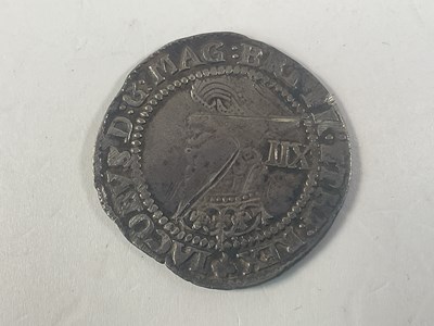 Lot 491 - A James I hammered silver shilling, 1613.