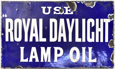 Lot 258 - A vintage enamelled sign, 'Use Royal Daylight...