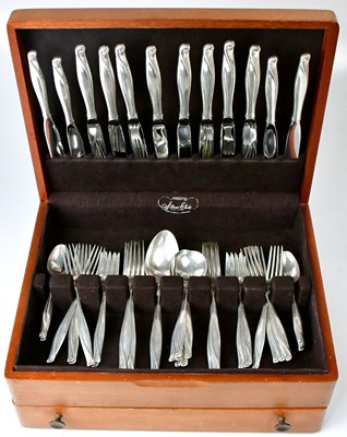 Lot 575 - An Alvin sterling canteen of cutlery for eight...