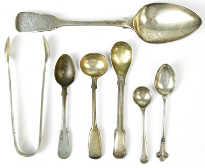 Lot 580 - A collection of silver flatware comprising a...