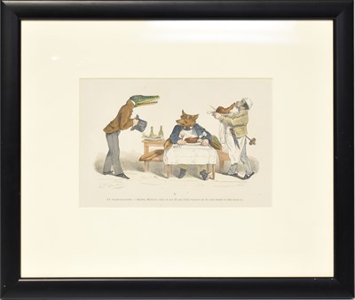 Lot 476 - J. J. GRANDVILLE (French, 1803-1847); coloured...