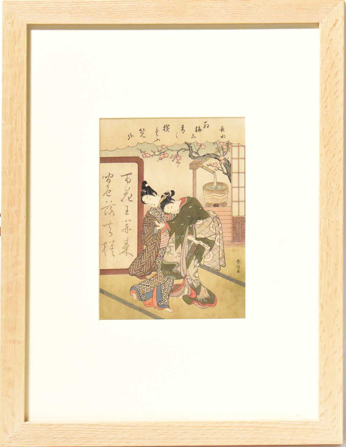 Lot 237 - SUZUKI HARUNOBU (1725-1770); woodblock print, '...