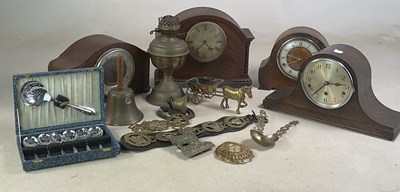 Lot 203 - A collection of four 20th century clocks,...