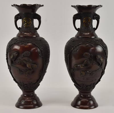 Lot 1006 - A pair of late 19th century Japanese Meiji...