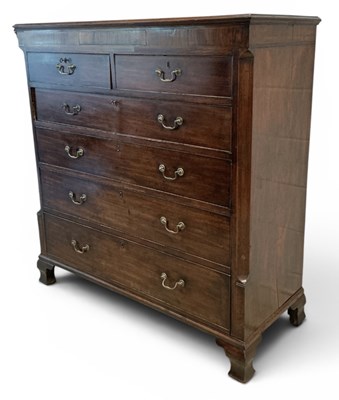 Lot 19 - A large early 19th century mahogany chest of...