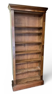 Lot 45 - A reproduction mahogany bookcase, with an...