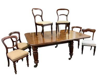Lot 20 - A Victorian mahogany extending dining table,...
