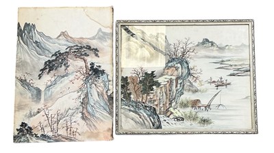Lot 1039 - An early 20th century Chinese watercolour on...