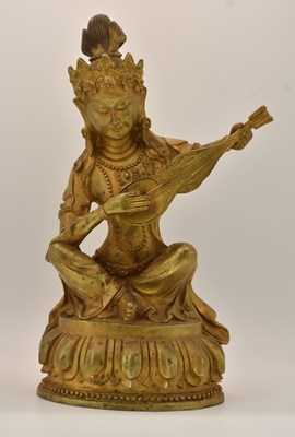 Lot 1004 - An 18th/19th century Chinese gilt bronze...