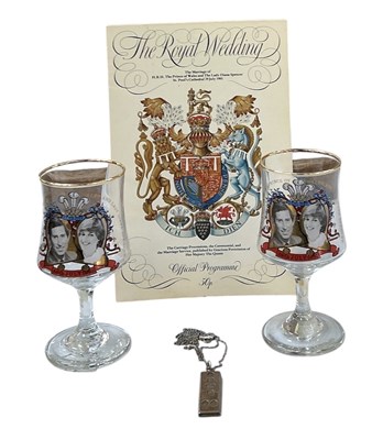 Lot 1204 - 1981 ROYAL WEDDING; a hallmarked silver...