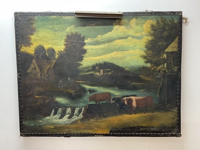 Lot 392 - LATE 18TH CENTURY IRISH PRIMITIVE SCHOOL; oil...
