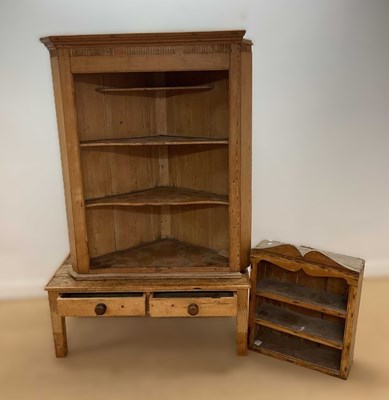 Lot 666 - Three items of pine furniture, to include a...