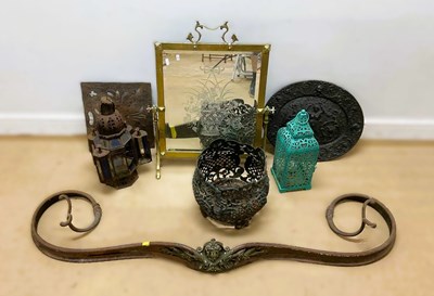 Lot 748 - A quantity of metalware to include a scrolling...