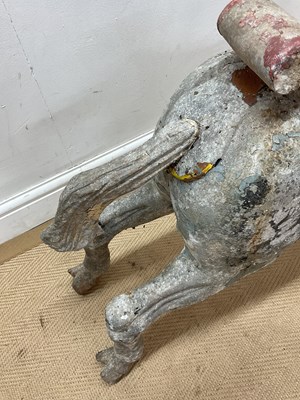 Lot 12 - A large cast metal carousel horse, height 72cm,...