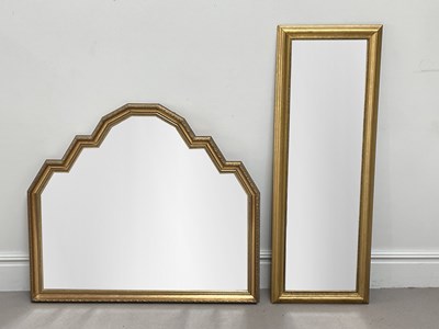 Lot 2078 - Two modern gilt framed wall mirrors including...