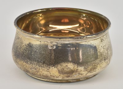 Lot 1203 - A small circular hallmarked silver open salt,...