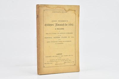 Lot 326 - WISDEN; JOHN WISDEN’S CRICKETERS' ALMANACK FOR...