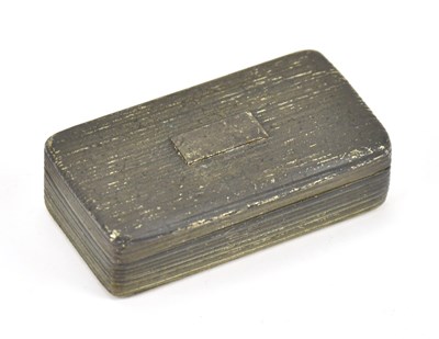 Lot 371 - A Georgian gilt and white metal snuff box of...