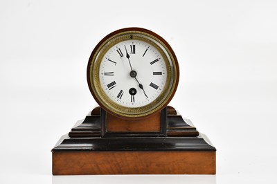 Lot 364 - A late 19th century walnut and ebonised mantel...