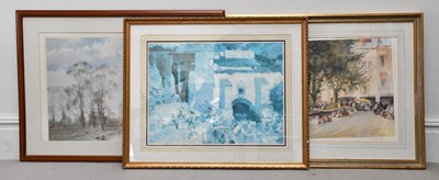 Lot 1035 - A.W. BROWN; pencil signed print 'Market Scene'...
