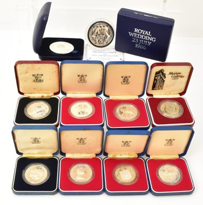Lot 1571 - Ten silver royal commemorative coins, mostly...