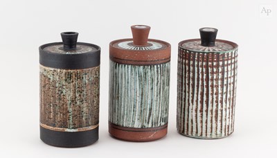 Lot 627 - Briglin Pottery; a trio of tin glazed...