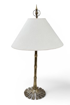 Lot 150 - A modern brass table lamp, with fan shaped...