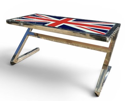 Lot 36 - A modern contemporary chromed stainless steel...