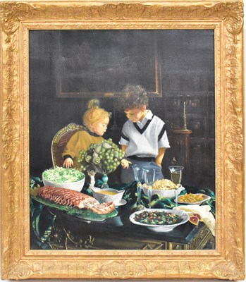 Lot 414 - DAVID HORT PLAYER (20th century); oil on...