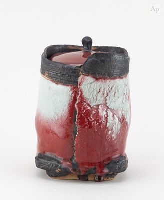 Lot 182 - EDDIE CURTIS (born 1953); a square stoneware...