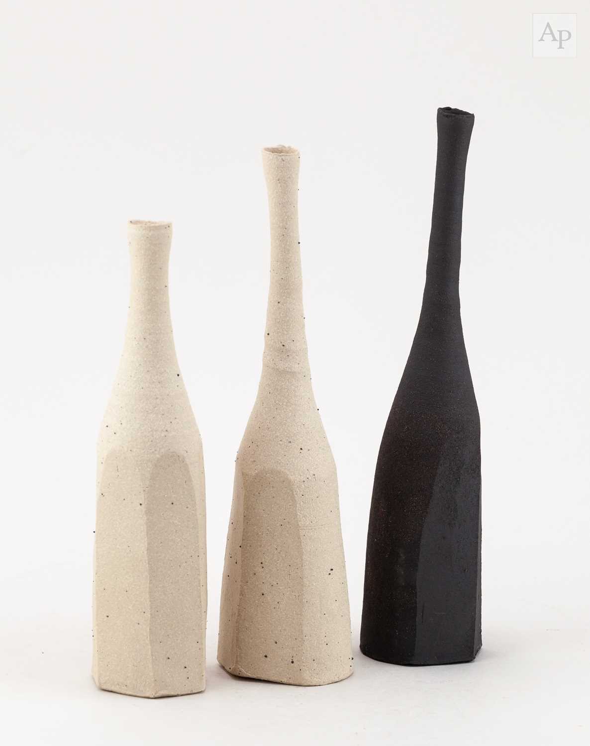 Lot 9 - AKIKO HIRAI (born 1970); a trio of stoneware...