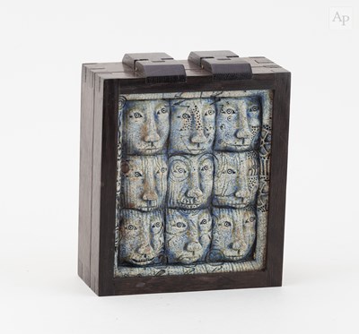 Lot 21 - ALASDAIR NEIL MACDONELL (born 1947); 'Faces',...
