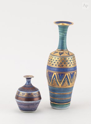 Lot 372 - MARY RICH (1940-2022); a porcelain bottle with...