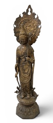 Lot 1012 - An early 20th century Japanese gilded white...