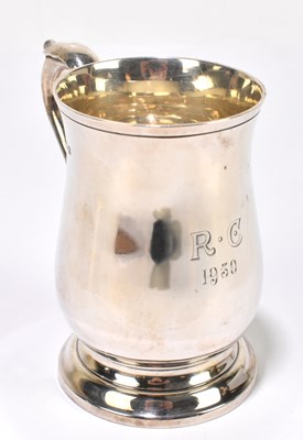 Lot 1131 - ADIE BROS LTD; a George V hallmarked silver christening mug