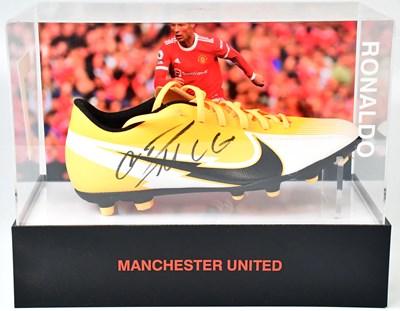 Lot 650 - RONALDO; an illuminated Perspex case...