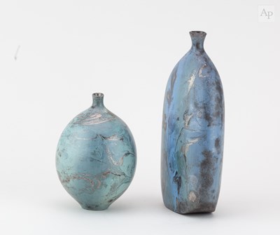 Lot 26 - ANNE JAMES (1937-2025); a flattened raku...