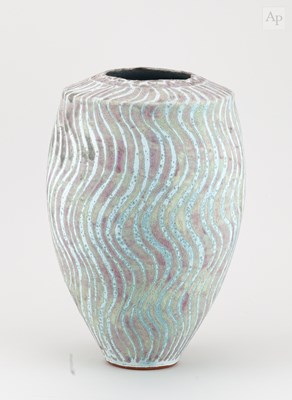 Lot 440 - PETER BEARD (born 1951); a stoneware vessel...