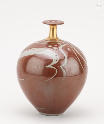 Lot 161 - DEREK CLARKSON (1928-2013); a stoneware bottle...