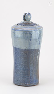 Lot 447 - PETER STARKEY (born 1945); a tall salt glazed...