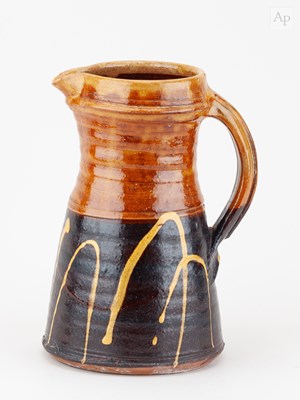 Lot 114 - CLIVE BOWEN (born 1943); a slipware pitcher...