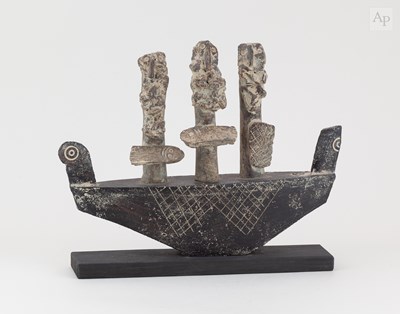 Lot 301 - JOHN MALTBY (1936-2020); 'Fishermen and Boat',...