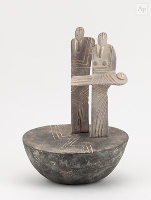 Lot 295 - JOHN MALTBY (1936-2020); a stoneware sculpture...