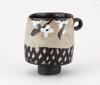 Lot 292 - JOHN MALTBY (1936-2020); a stoneware cup form...