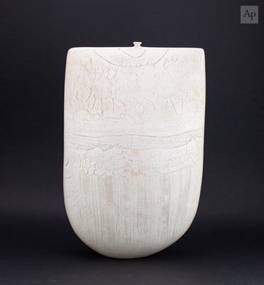 Lot 446 - PETER HAYES (born 1946); a very large raku...