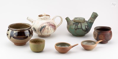 Lot 642 - A group of stoneware ceramics by different...