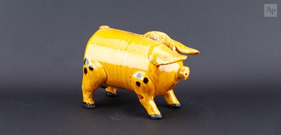 Lot 172 - DOUG FITCH (born 1964); a slipware piggybank,...